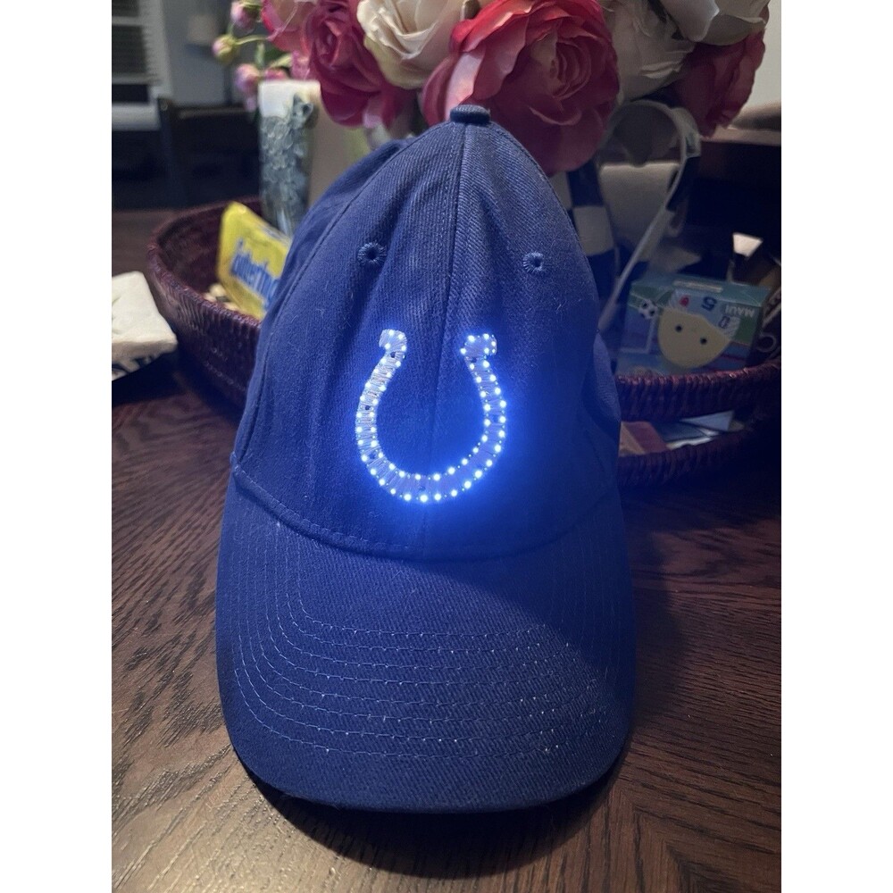 Light Up Logo 7 Indianapolis Colts Hat Cap NFL Fiber Optic Lightwear